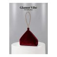 SHEIN - Pochette de soirée en velours – bordeaux 2