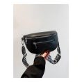 SHEIN - Sac de taille en PU – noir, bandoulière tissée 1