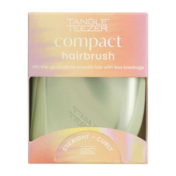 TANGLE TEEZER - Compact Styler – Brosse démêlante de voyage Vert pistache chromé 3