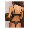UNDIZ - Body string dos nu en mesh et dentelle TROPICFLEURIZ – Noir 3