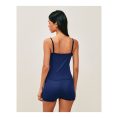 UNDIZ - Ensemble débardeur et short en jersey avec dentelle DAILYCOMFIZ – Bleu marine 3