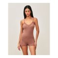 UNDIZ - Ensemble en jersey avec dentelle DAILYCOMFIZ – Marron 1