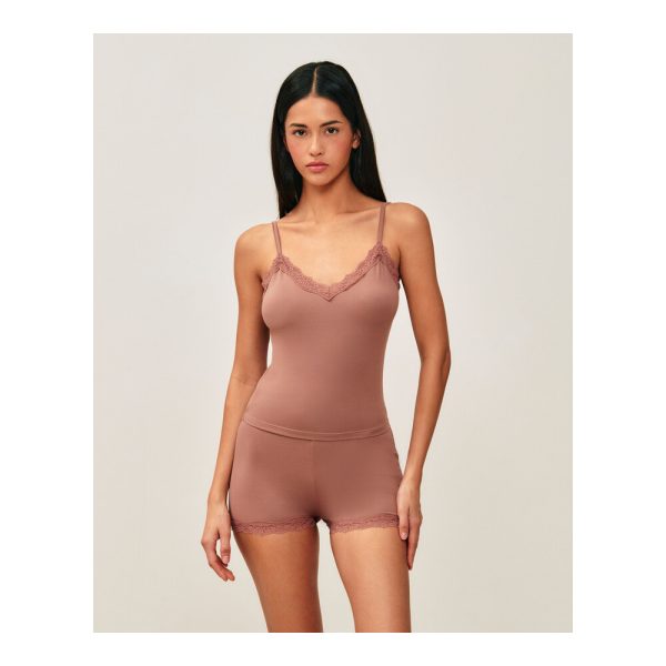 UNDIZ - Ensemble en jersey avec dentelle DAILYCOMFIZ – Marron 1 UNDIZ - Ensemble en jersey avec dentelle DAILYCOMFIZ – Marron 1