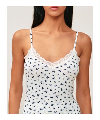 UNDIZ - Ensemble débardeur et short en jersey motif floral DAILYCOMFIZ – Blanc