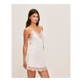 UNDIZ - Robe nuisette en satin et dentelle PREPPYLACIZ – Blanc crème 3