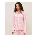 UNDIZ - Ensemble chemise et pantalon à rayures et petits nœuds AOPJOURDIZ – Rose 1